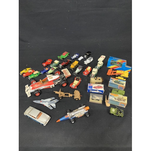 681 - Corgi Marlborough McLaren M23B F1, Swedish Jet dragster, Silver Shadow, Matchbox and other Die cast