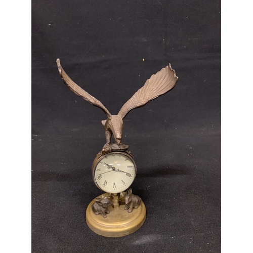 682 - Eagle ball Clock height 21 cms