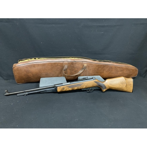 699 - Leather cased Air Rifle