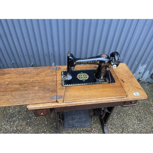 71 - A singer treadle sewing machine