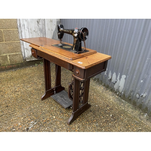 71 - A singer treadle sewing machine