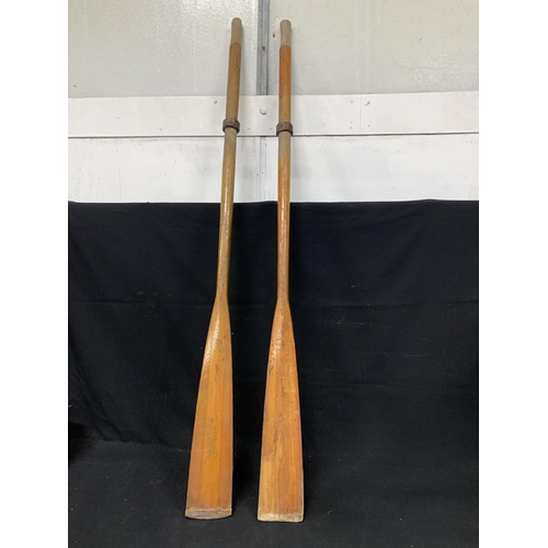 730 - Pair of Rowing boat Oars length 168 cms