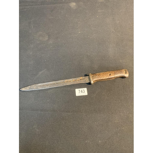 743 - World War 2 K98 Bayonet, no scabbard