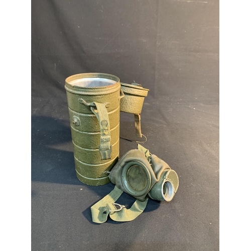 751 - WW2 German Gas Mask in tin