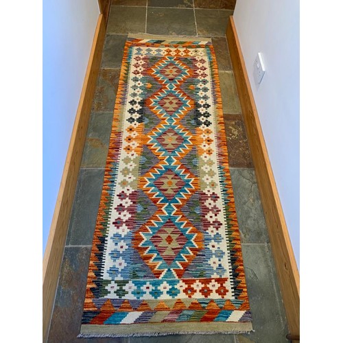 277 - Chobi Kilim Runner 196 x 66 cms