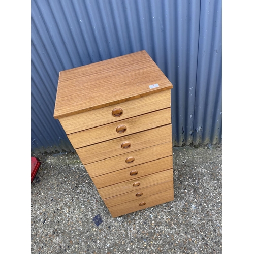 1 - A mid century tallboy chest of drawers 55x44x110