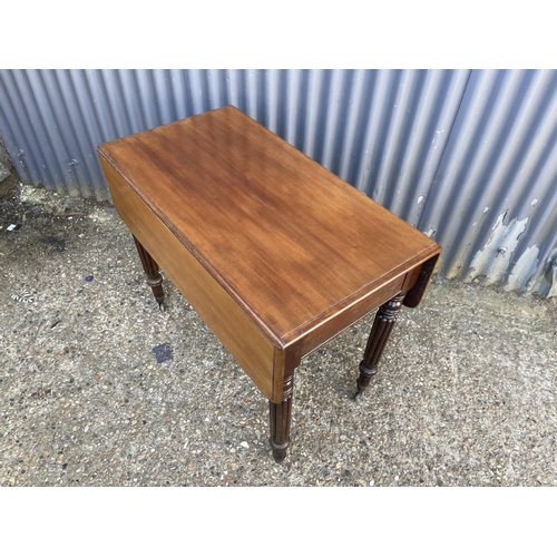 13 - A victorian mahogany pembroke table with drawer 90x50x75