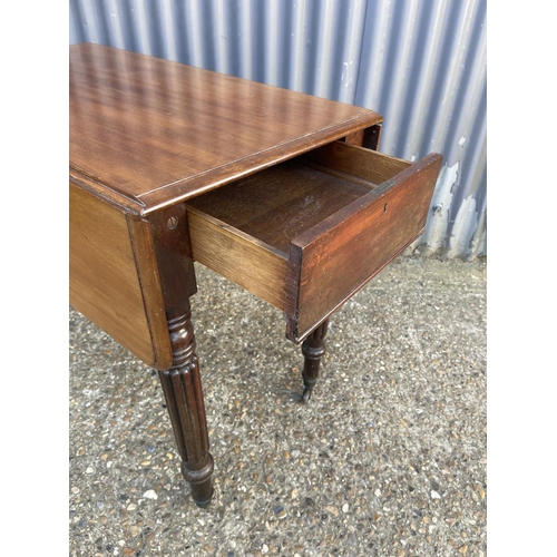 13 - A victorian mahogany pembroke table with drawer 90x50x75