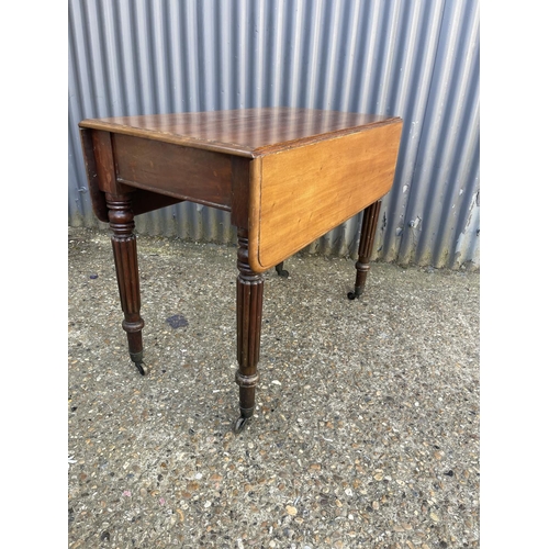 13 - A victorian mahogany pembroke table with drawer 90x50x75