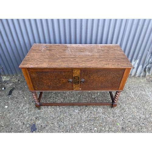 143 - Walnut two door sideboard 112x 52x 77