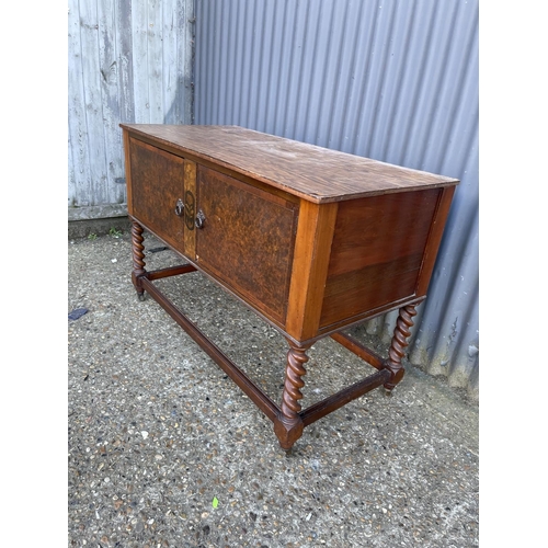 143 - Walnut two door sideboard 112x 52x 77