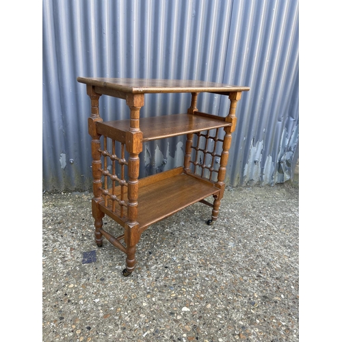 16 - A liberty arts style oak book table 70x33x78