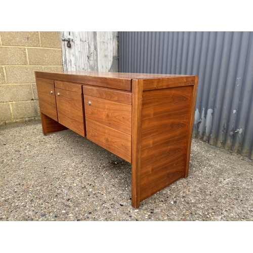 204 - A danish designer teak sideboard labelled JENS RISOM 165x 55x72