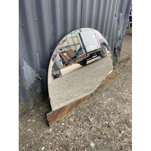 239 - A deco frameless mirror 83 x50