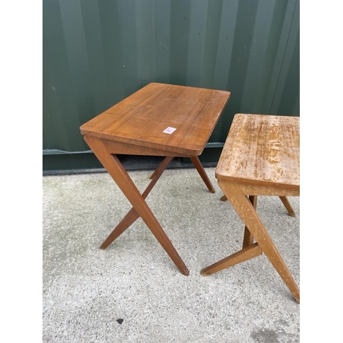 267 - A danish style teak nest of three tables