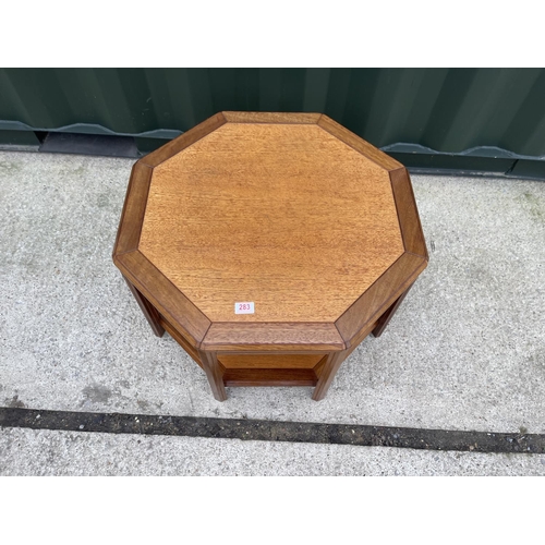 283 - A danish teak coffee table, stamped MADE IN DENMARK