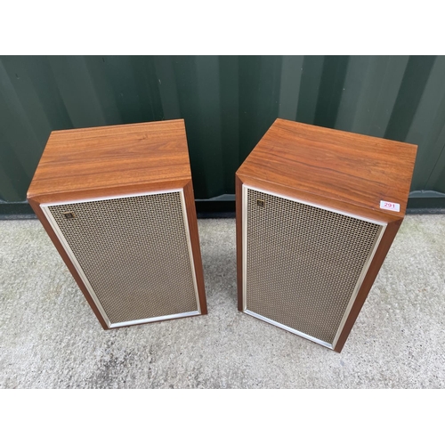 291 - A set of large mid century teak cased pioneer CS A31 speakers