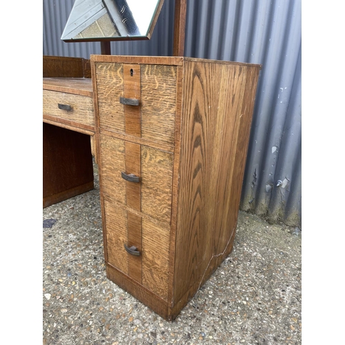 3 - A early 20th century oak dressing table 100x45