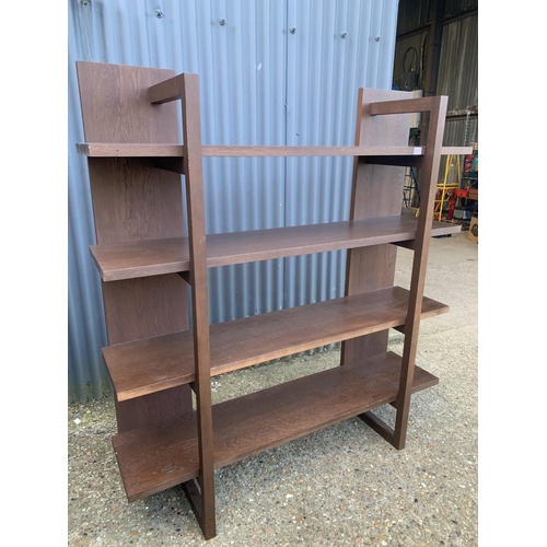 94 - Wooden open shelf unit, height 160cms x width 148cms