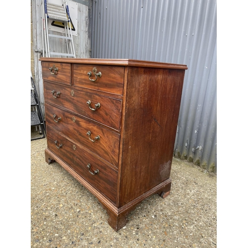 16 - A Georgian mahogany chest of five drawers 114 x57 x103