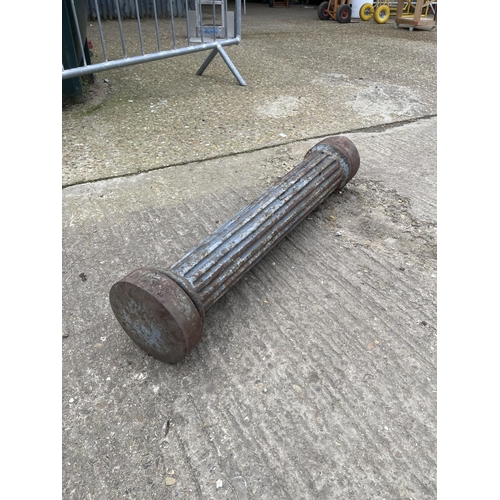 17 - An antique cast iron bollard 100cm