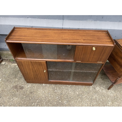 355 - A retro glazed bookcase