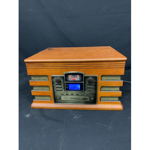 445 - Steeple tone reproduction radiogram CD/tape player, working