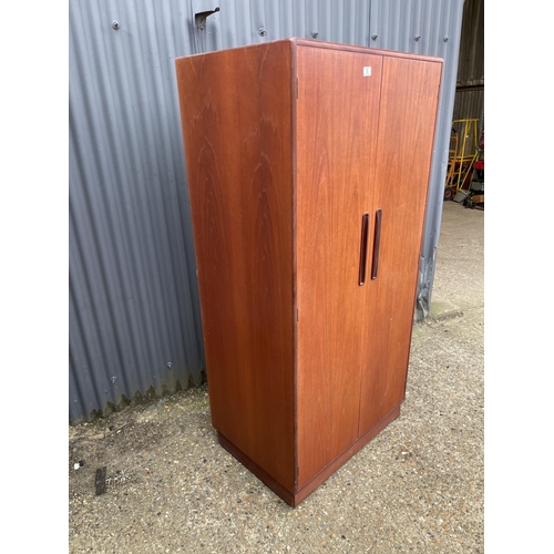 5 - A g plan fresco teak double wardrobe 86x35x175