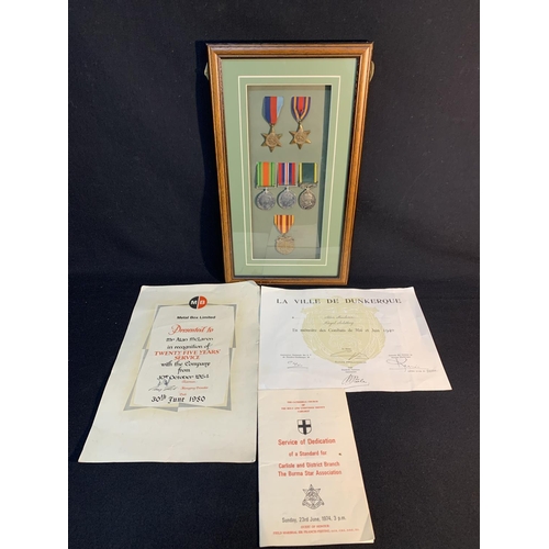 569 - Framed D Day medal group with certificate