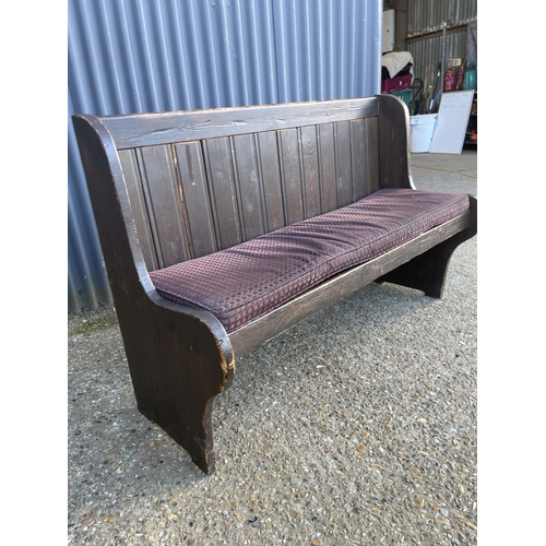 62 - A pine pub settle bench 140cm wide