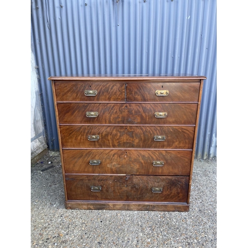 64 - A large victorian mahogany chest of six drawers 116x50x 116