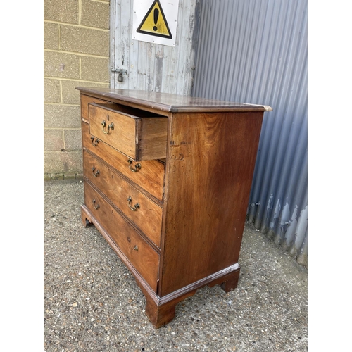 65 - An early victorian mahogany chest of five drawers 110x55x98