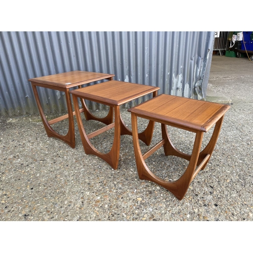 67 - A g plan teak nest of three tables