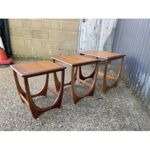 67 - A g plan teak nest of three tables