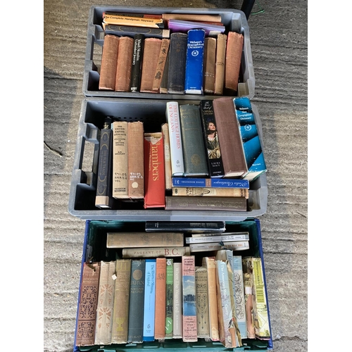 811 - Nine crates of books (not including crates)