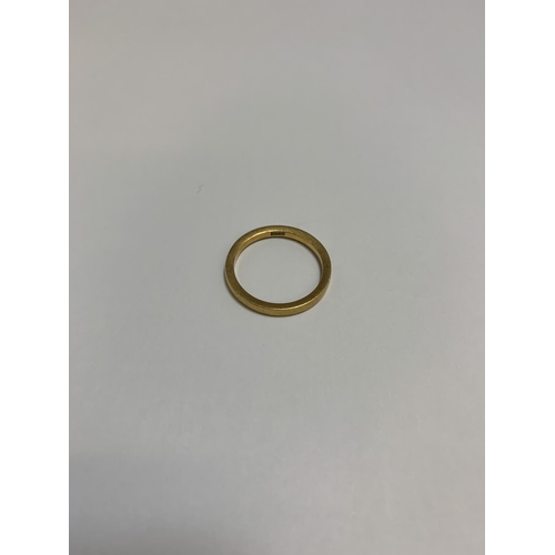 843 - 22ct Gold Wedding Ring, size N, weight 3.5 gms