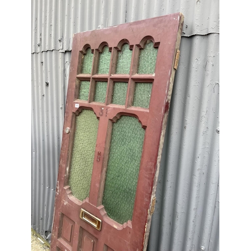 92 - A vintage painted front door 81x200