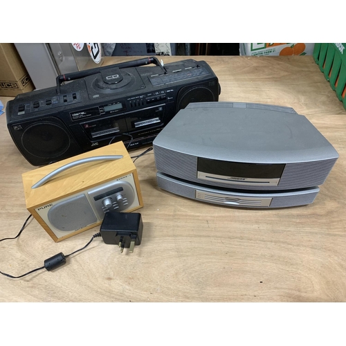 Bose CD Player, Pure Radio & JVC Radio Cassette CD