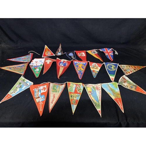 696 - Vintage car pennants