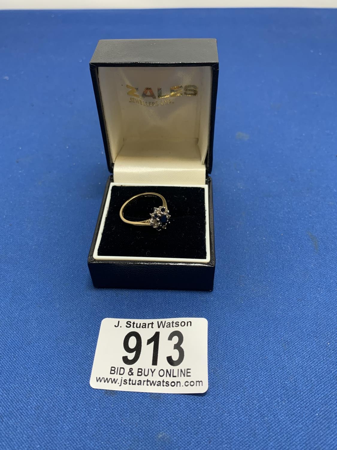 hallmarked-18ct-gold-sapphire-and-diamond-ring-size-k-weight-2-7-gms