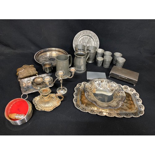 679 - Pewter and Silver platedware