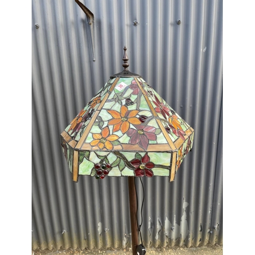 30 - A floor standing Tiffany style standard lamp