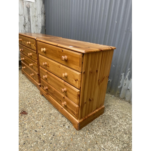 49 - A pair of modern pine chests of four