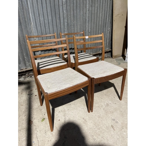 52 - A set of four g plan teak dining chairs