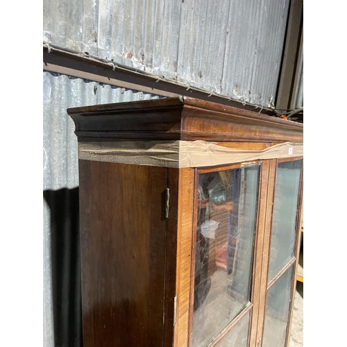 69 - A Georgian glazed cabinet for restoration