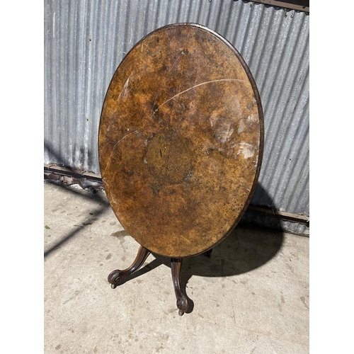 71 - A victorian walnut tilt top breakfast table AF