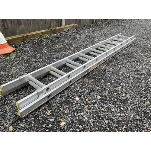 103 - Timbaloy aluminium extending step ladder 2.3m extends to 4.1m