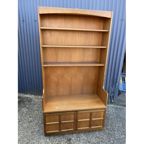 116 - A Nathan teak bookcase cupboard 102x 50x194