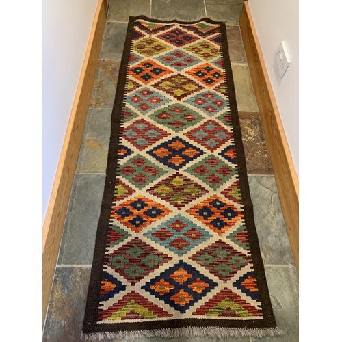 130e - Maimana Kilim Runner 186 x 67 cms