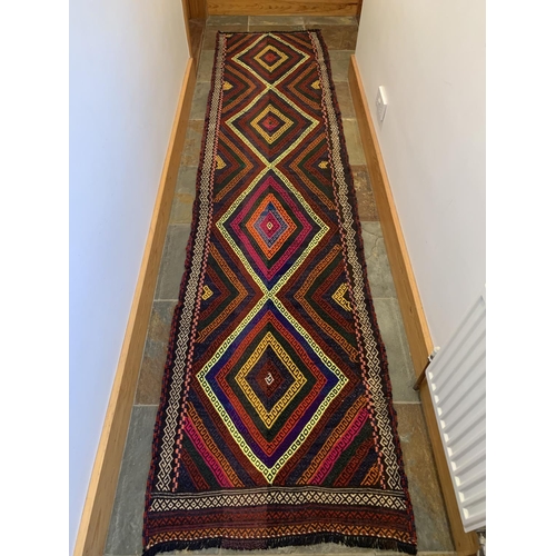 130g - Old Suzni Kilim Runner 310 x 74 cms